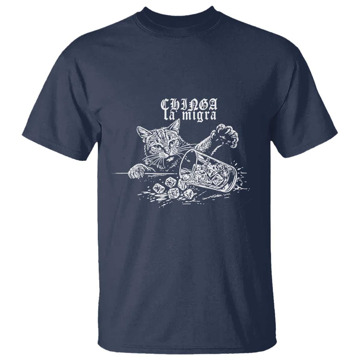 Chinga La Migra Protest Cat T Shirt Spanish Resistance Against Ice