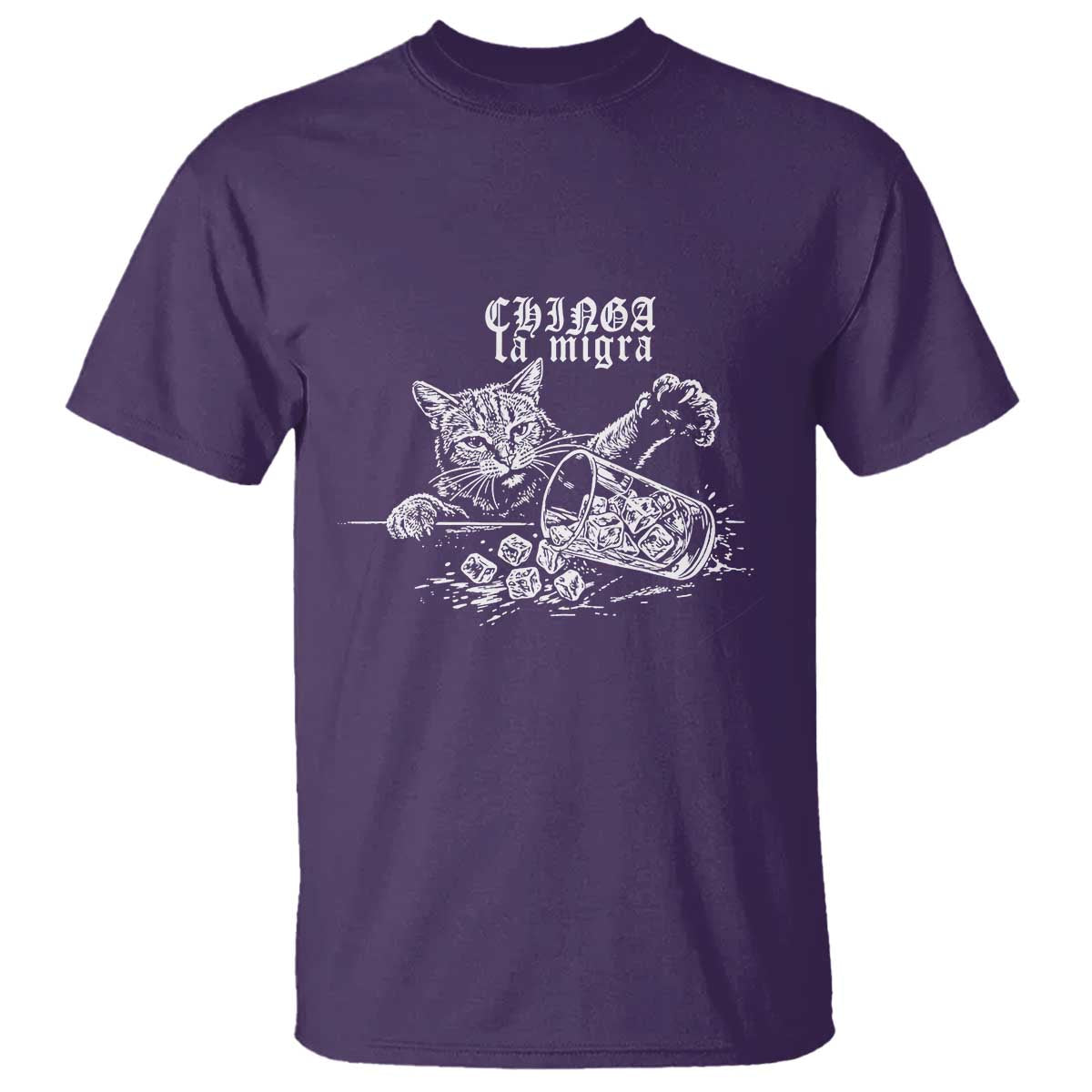 Chinga La Migra Protest Cat T Shirt Spanish Resistance Against Ice