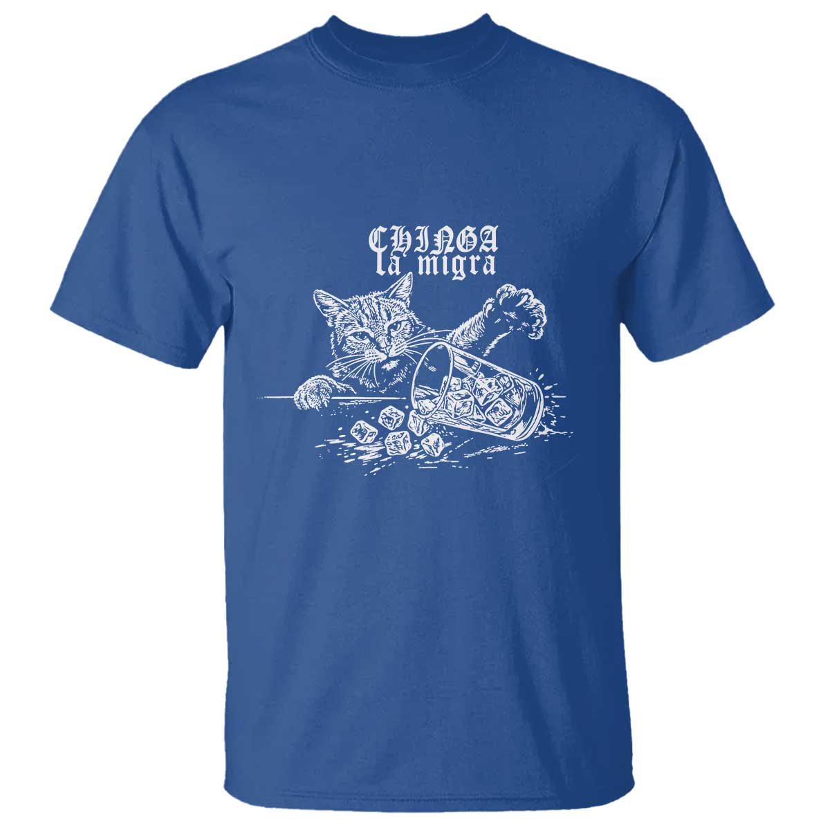 Chinga La Migra Protest Cat T Shirt Spanish Resistance Against Ice