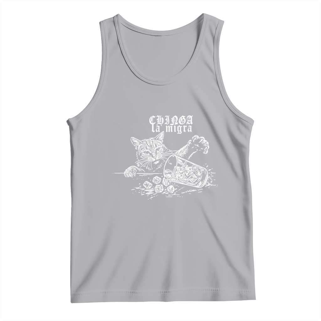 Chinga La Migra Protest Cat Tank Top Spanish Resistance Against Ice