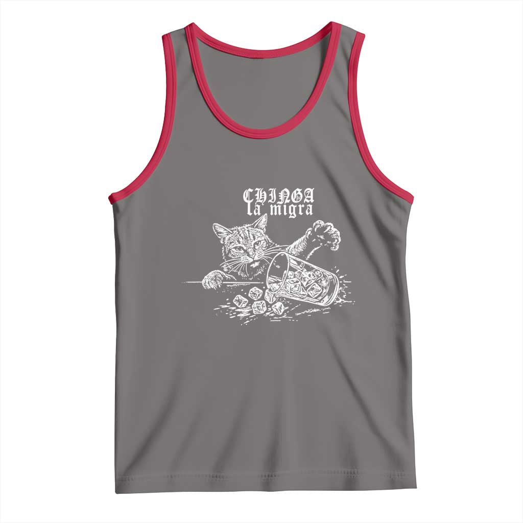 Chinga La Migra Protest Cat Tank Top Spanish Resistance Against Ice
