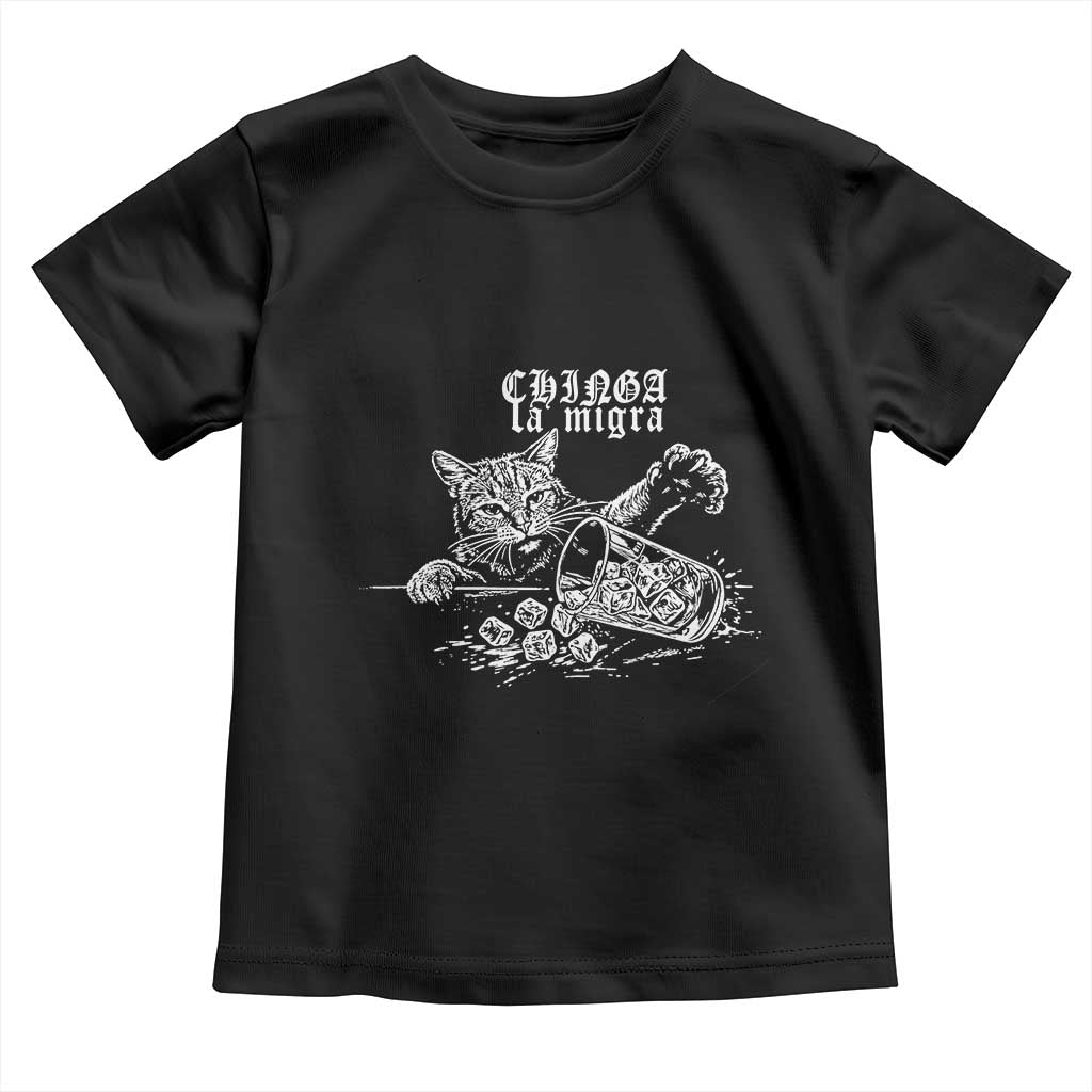 Chinga La Migra Protest Cat Toddler T Shirt Spanish Resistance Against Ice