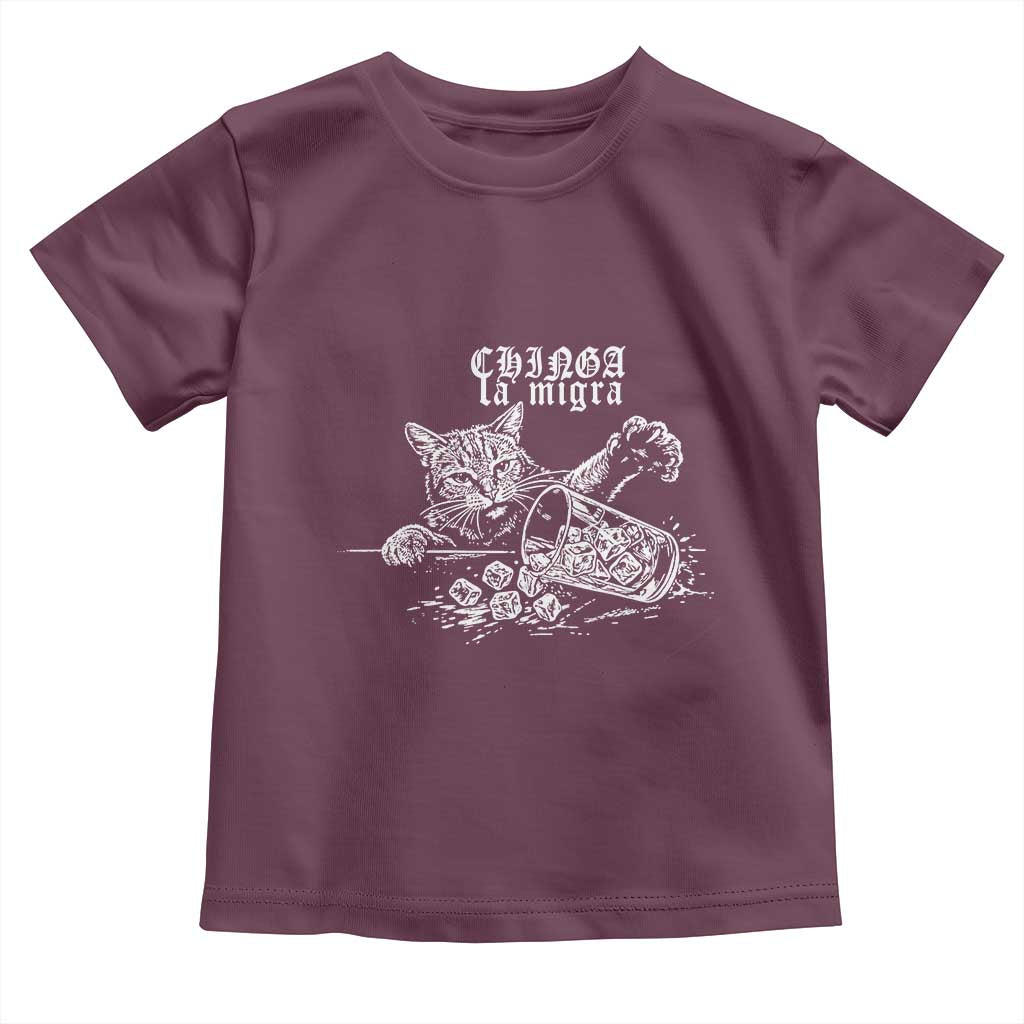 Chinga La Migra Protest Cat Toddler T Shirt Spanish Resistance Against Ice