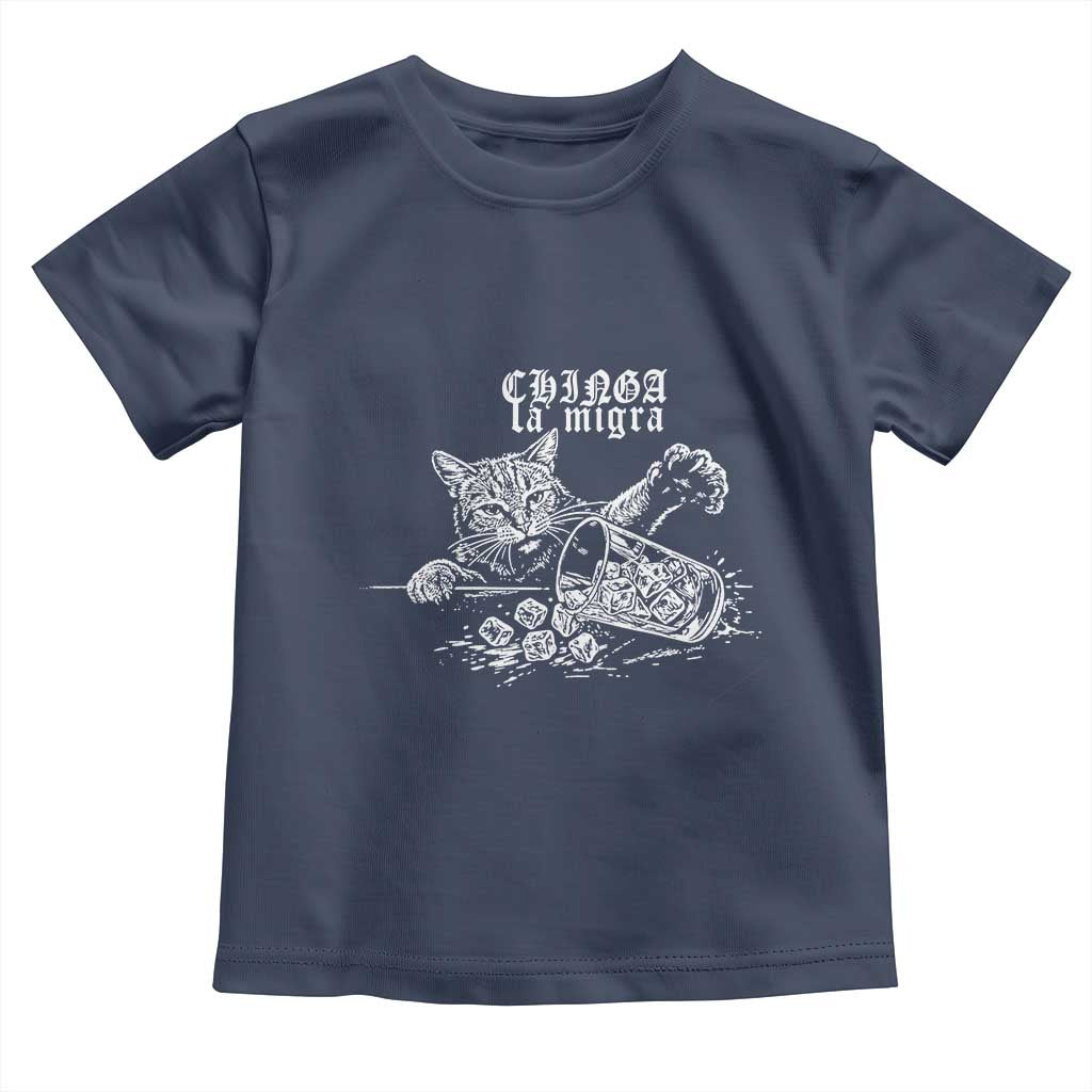 Chinga La Migra Protest Cat Toddler T Shirt Spanish Resistance Against Ice