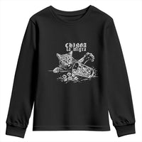 Chinga La Migra Protest Cat Youth Sweatshirt Spanish Resistance Against Ice
