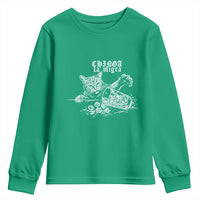 Chinga La Migra Protest Cat Youth Sweatshirt Spanish Resistance Against Ice
