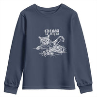 Chinga La Migra Protest Cat Youth Sweatshirt Spanish Resistance Against Ice