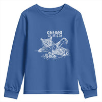 Chinga La Migra Protest Cat Youth Sweatshirt Spanish Resistance Against Ice