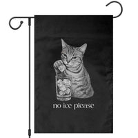 No Ice Please Realistic Angry Cat Graphic Garden Flag Resistance Against Ice Protest