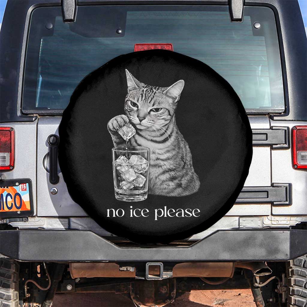 No Ice Please Realistic Angry Cat Graphic Spare Tire Cover Resistance Against Ice Protest