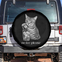 No Ice Please Realistic Angry Cat Graphic Spare Tire Cover Resistance Against Ice Protest