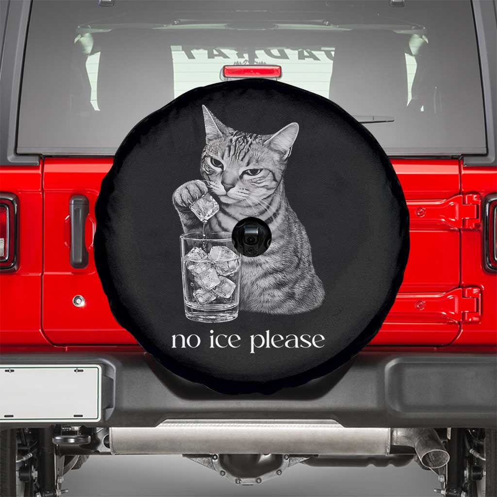No Ice Please Realistic Angry Cat Graphic Spare Tire Cover Resistance Against Ice Protest