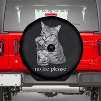 No Ice Please Realistic Angry Cat Graphic Spare Tire Cover Resistance Against Ice Protest