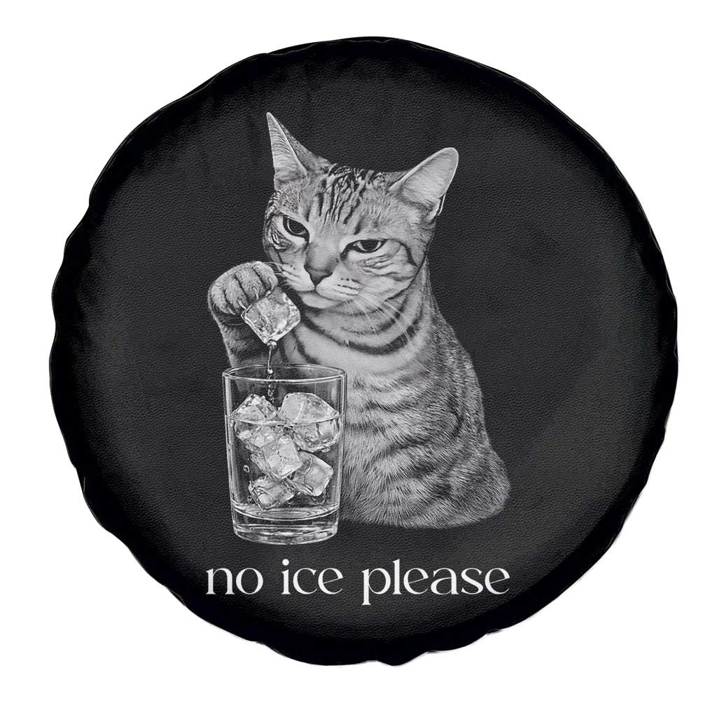 No Ice Please Realistic Angry Cat Graphic Spare Tire Cover Resistance Against Ice Protest