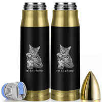 No Ice Please Realistic Angry Cat Graphic Bullet Tumbler Resistance Against Ice Protest