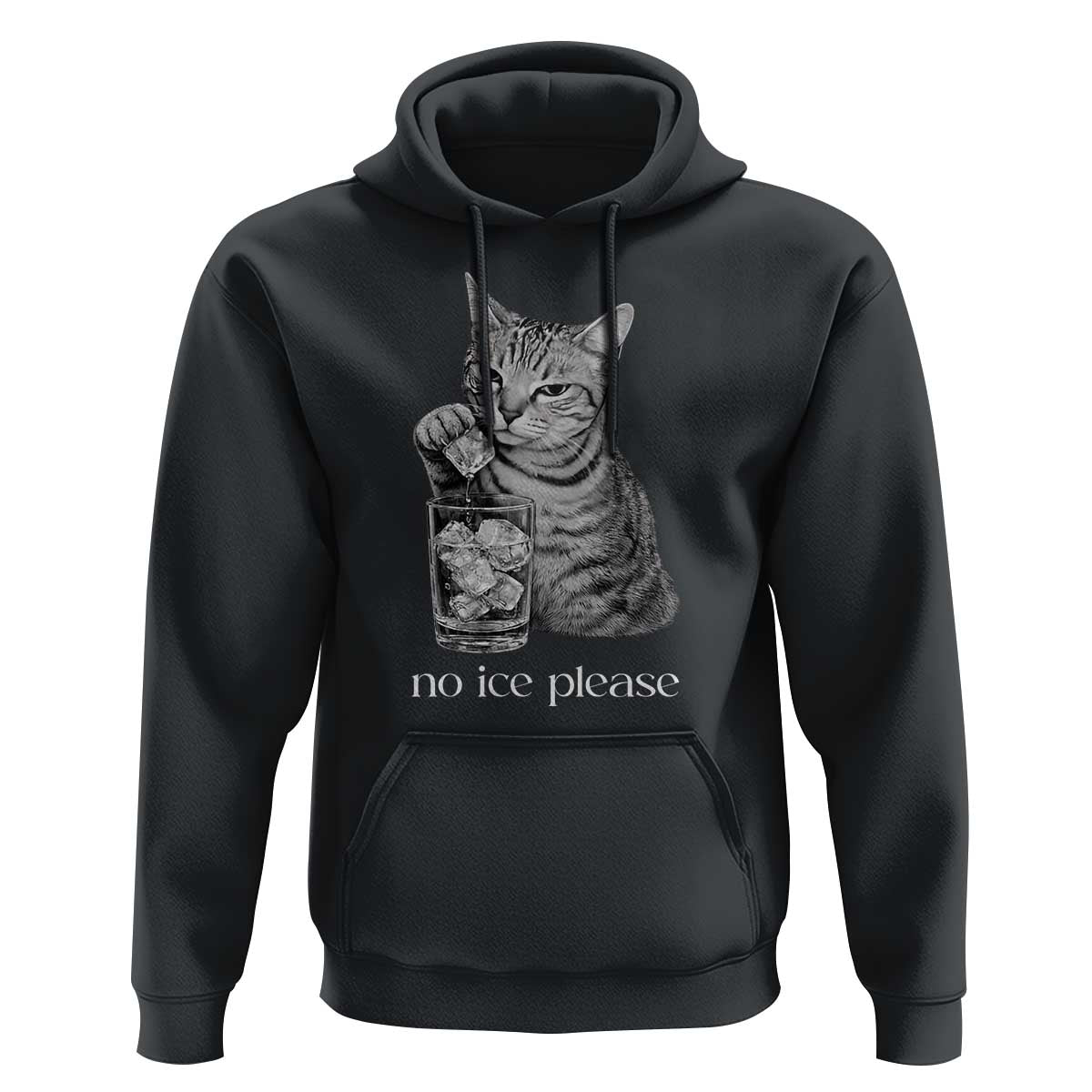 No Ice Please Realistic Angry Cat Graphic Hoodie Resistance Against Ice Protest