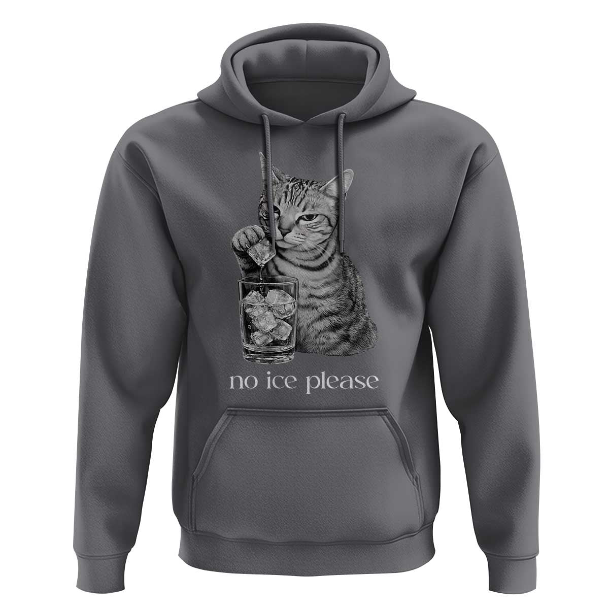 No Ice Please Realistic Angry Cat Graphic Hoodie Resistance Against Ice Protest