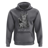No Ice Please Realistic Angry Cat Graphic Hoodie Resistance Against Ice Protest