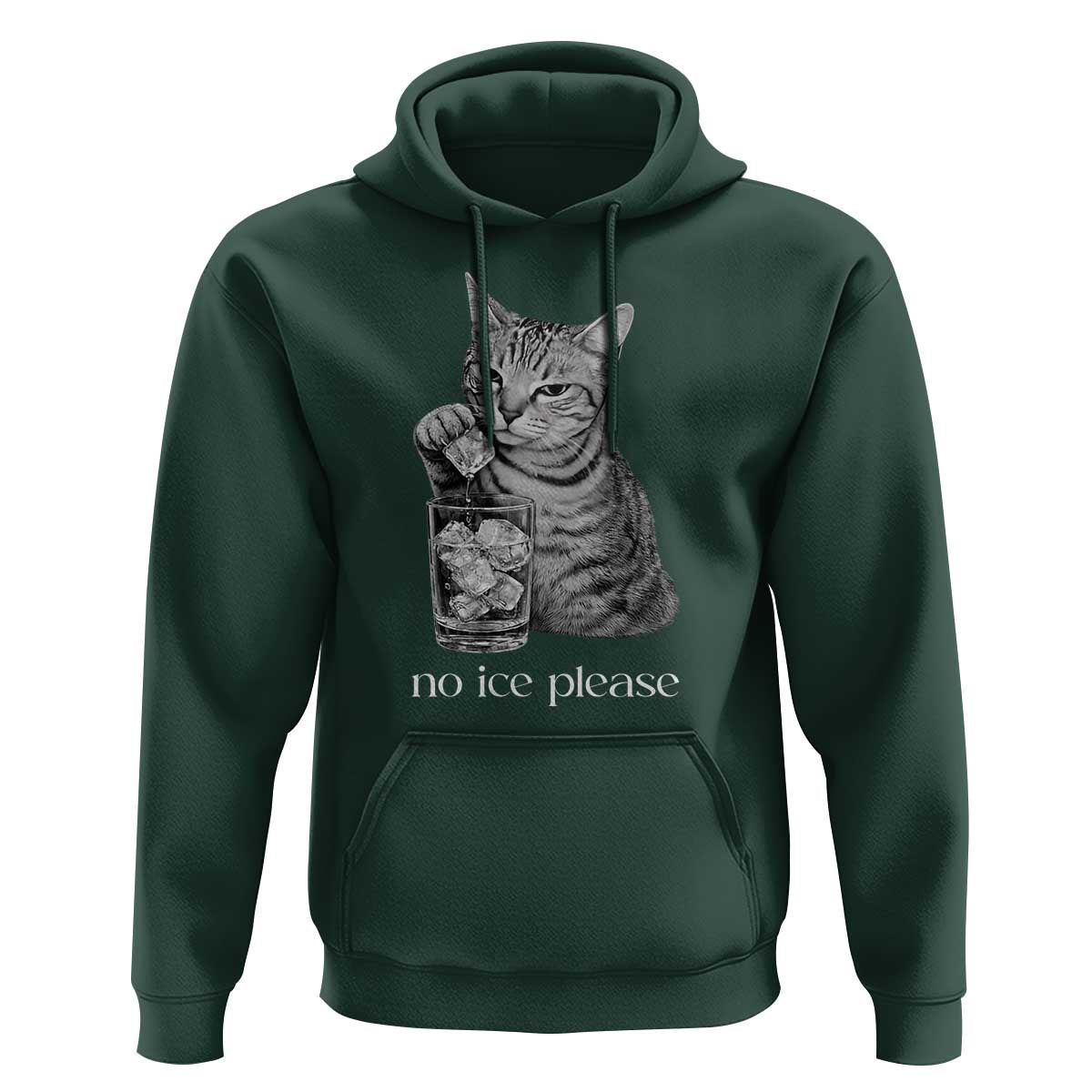 No Ice Please Realistic Angry Cat Graphic Hoodie Resistance Against Ice Protest
