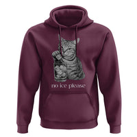 No Ice Please Realistic Angry Cat Graphic Hoodie Resistance Against Ice Protest