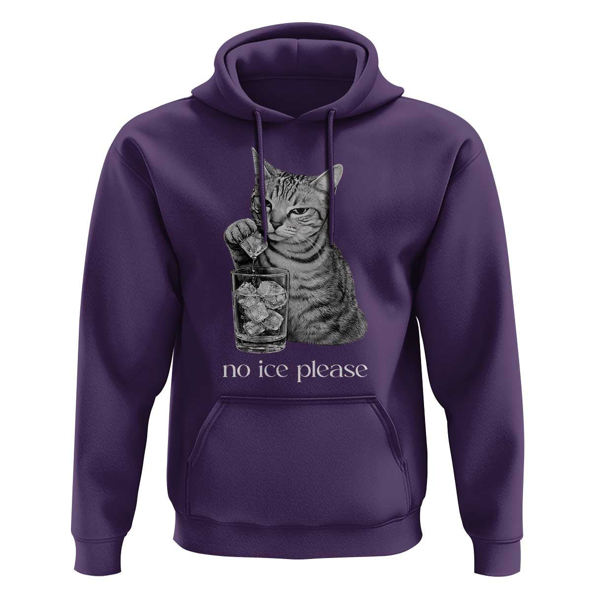 No Ice Please Realistic Angry Cat Graphic Hoodie Resistance Against Ice Protest