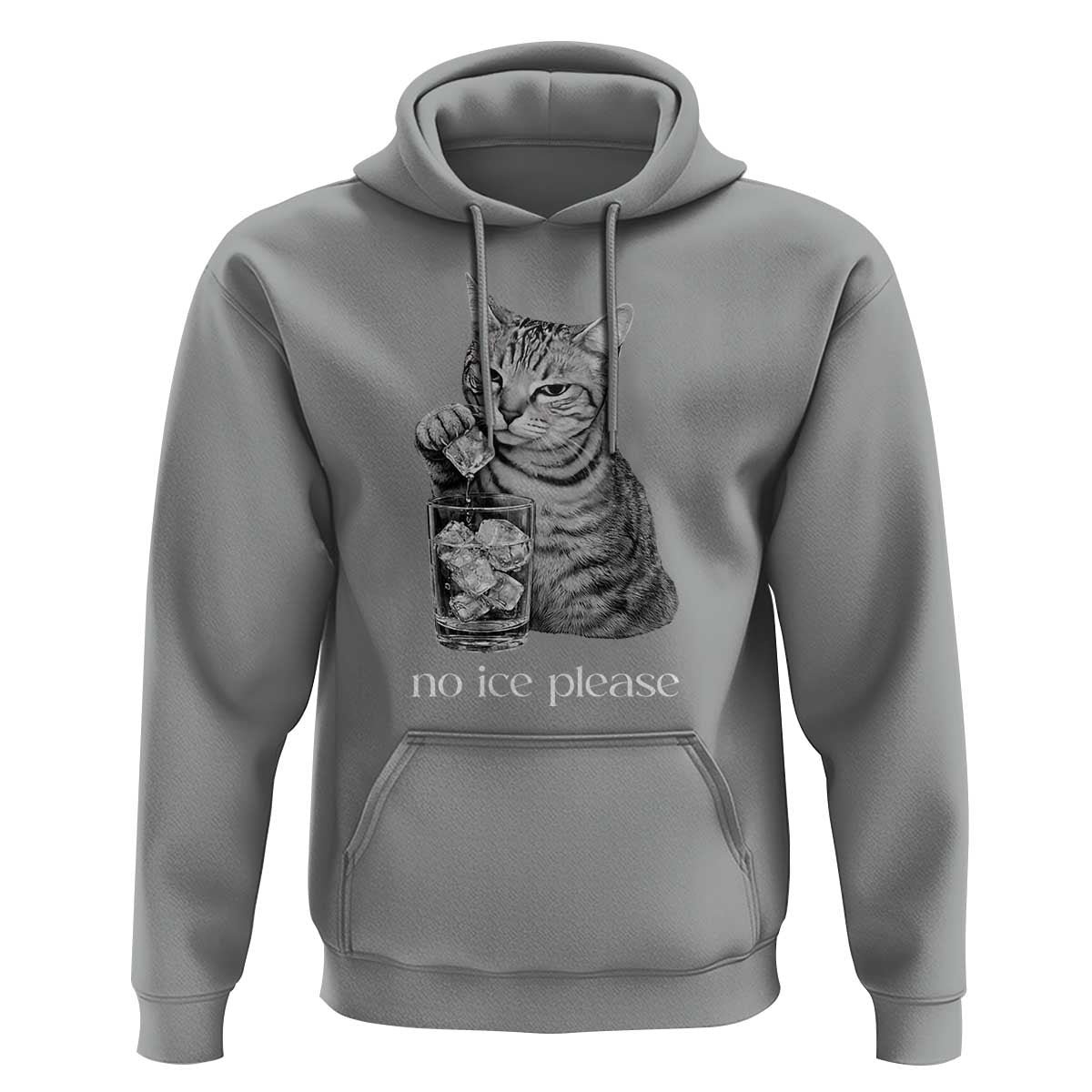 No Ice Please Realistic Angry Cat Graphic Hoodie Resistance Against Ice Protest