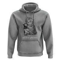 No Ice Please Realistic Angry Cat Graphic Hoodie Resistance Against Ice Protest