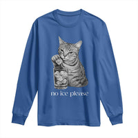 No Ice Please Realistic Angry Cat Graphic Long Sleeve Shirt Resistance Against Ice Protest