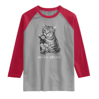 No Ice Please Realistic Angry Cat Graphic Raglan Shirt Resistance Against Ice Protest