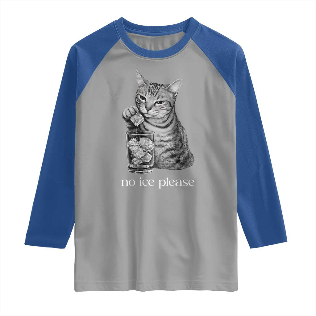 No Ice Please Realistic Angry Cat Graphic Raglan Shirt Resistance Against Ice Protest