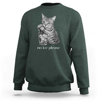 No Ice Please Realistic Angry Cat Graphic Sweatshirt Resistance Against Ice Protest