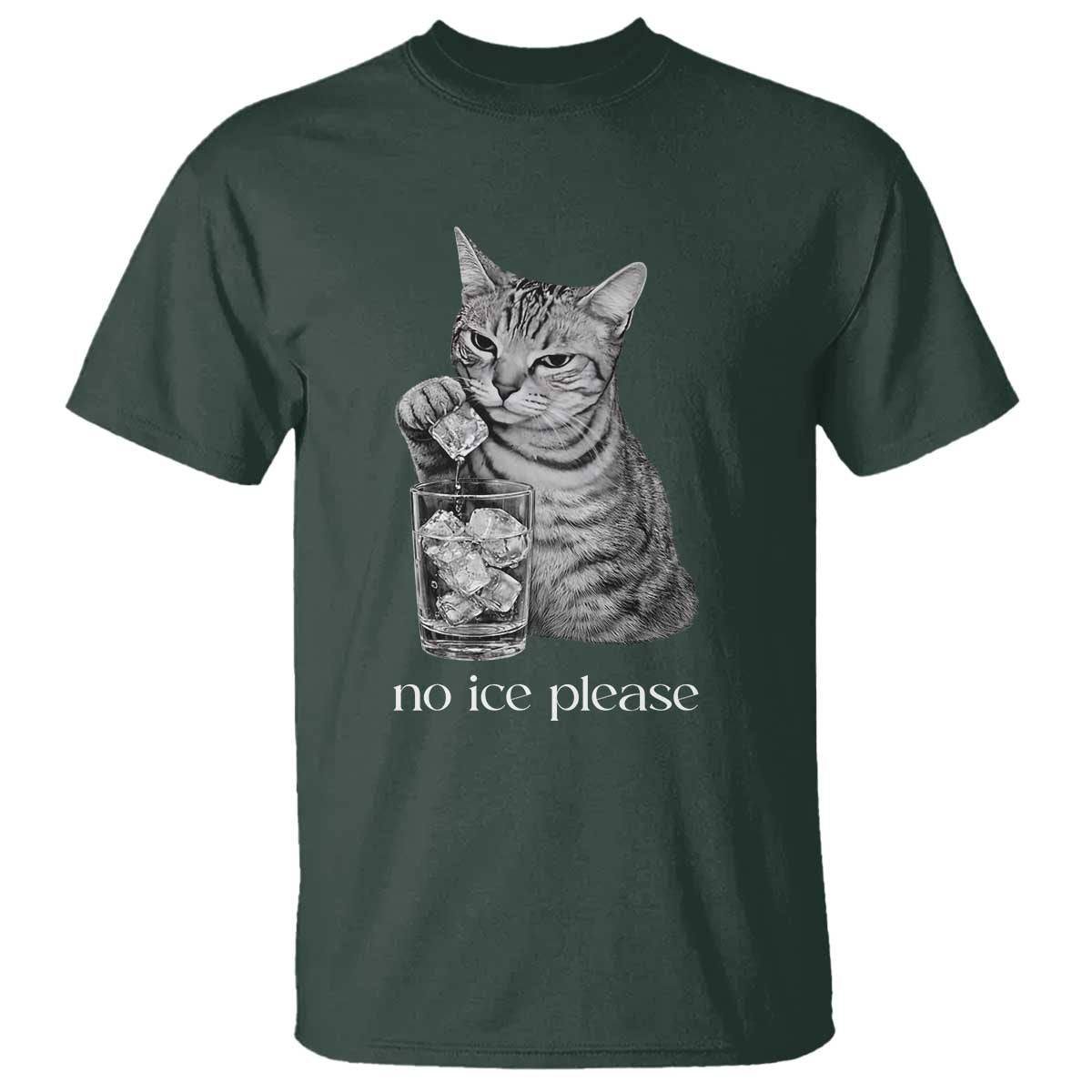 No Ice Please Realistic Angry Cat Graphic T Shirt Resistance Against Ice Protest