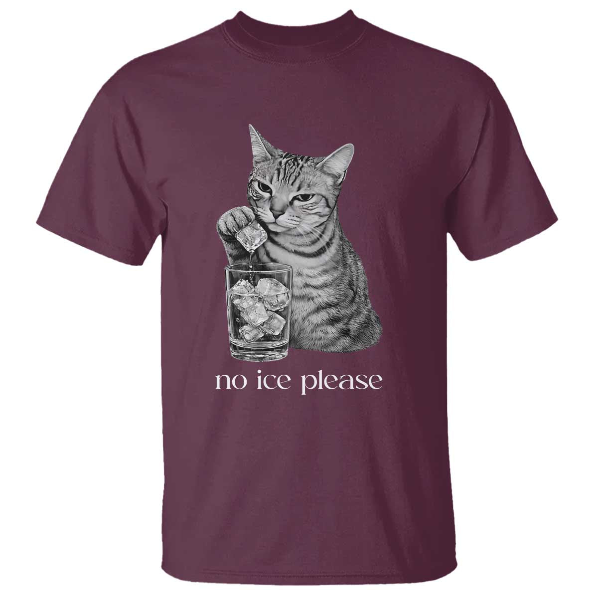 No Ice Please Realistic Angry Cat Graphic T Shirt Resistance Against Ice Protest