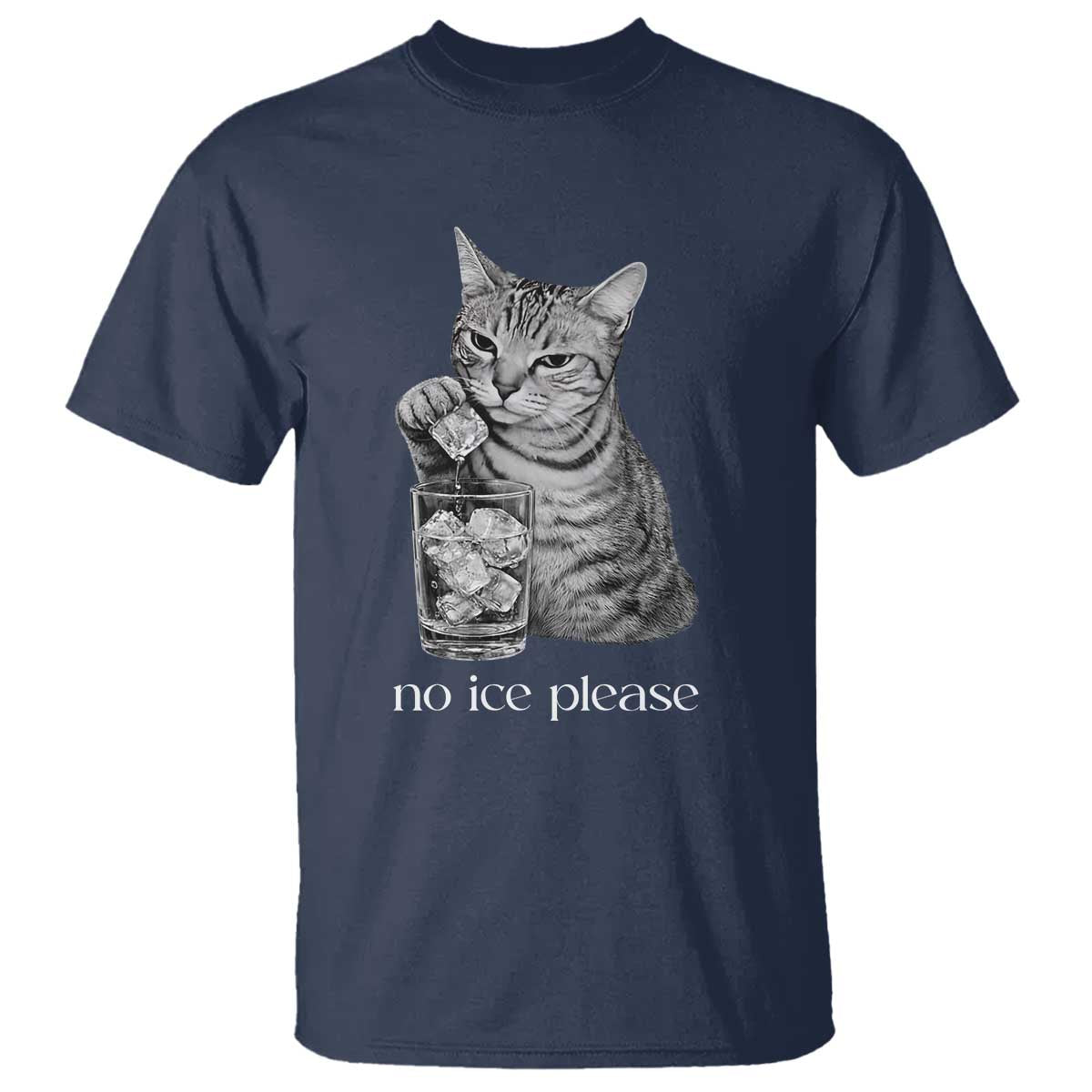 No Ice Please Realistic Angry Cat Graphic T Shirt Resistance Against Ice Protest