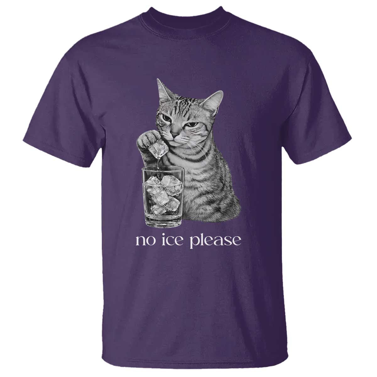 No Ice Please Realistic Angry Cat Graphic T Shirt Resistance Against Ice Protest