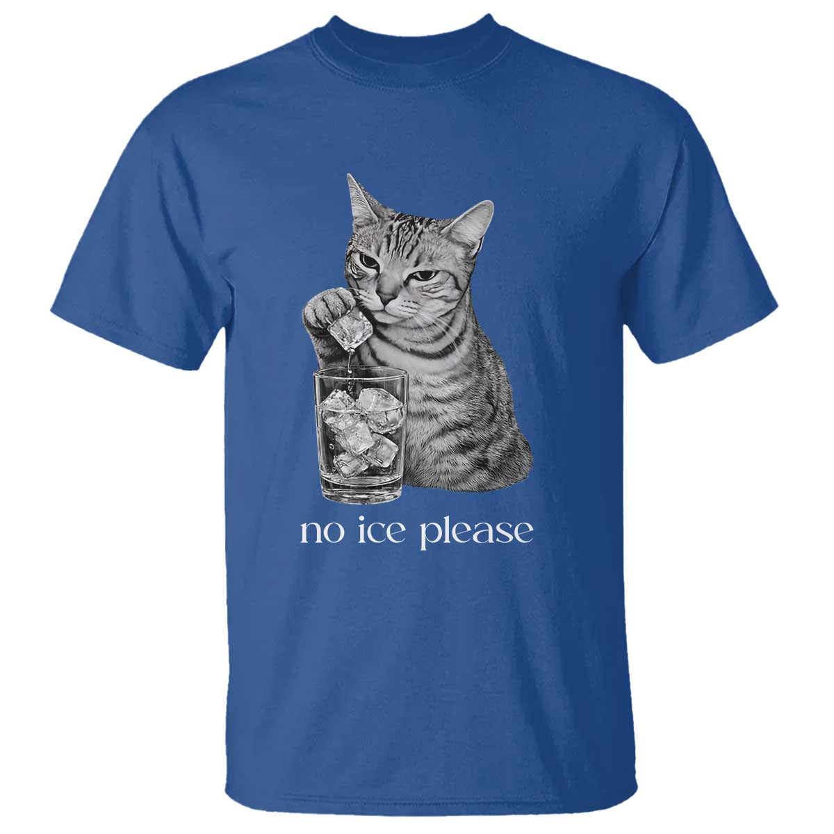 No Ice Please Realistic Angry Cat Graphic T Shirt Resistance Against Ice Protest
