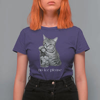 No Ice Please Realistic Angry Cat Graphic T Shirt For Women Resistance Against Ice Protest