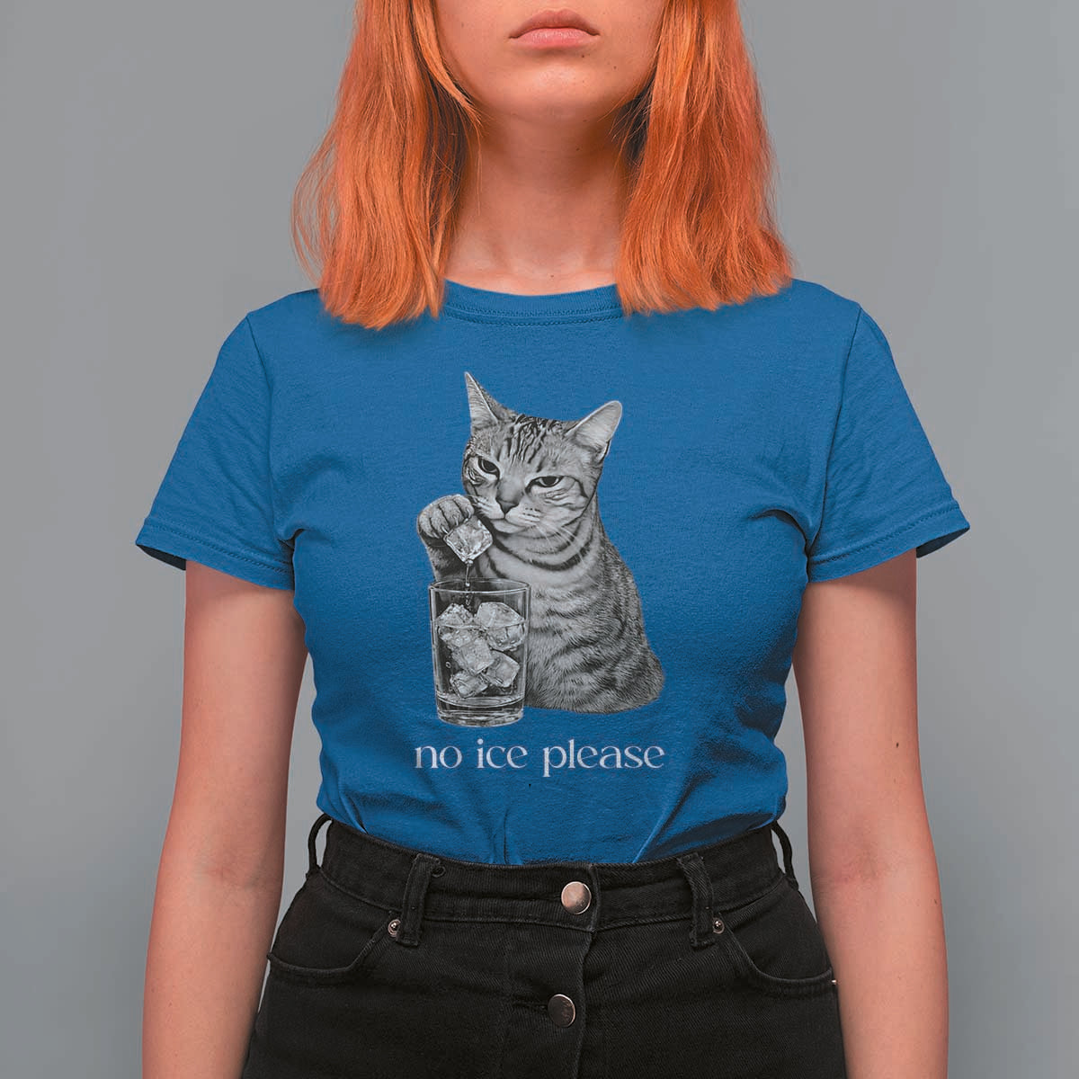 No Ice Please Realistic Angry Cat Graphic T Shirt For Women Resistance Against Ice Protest