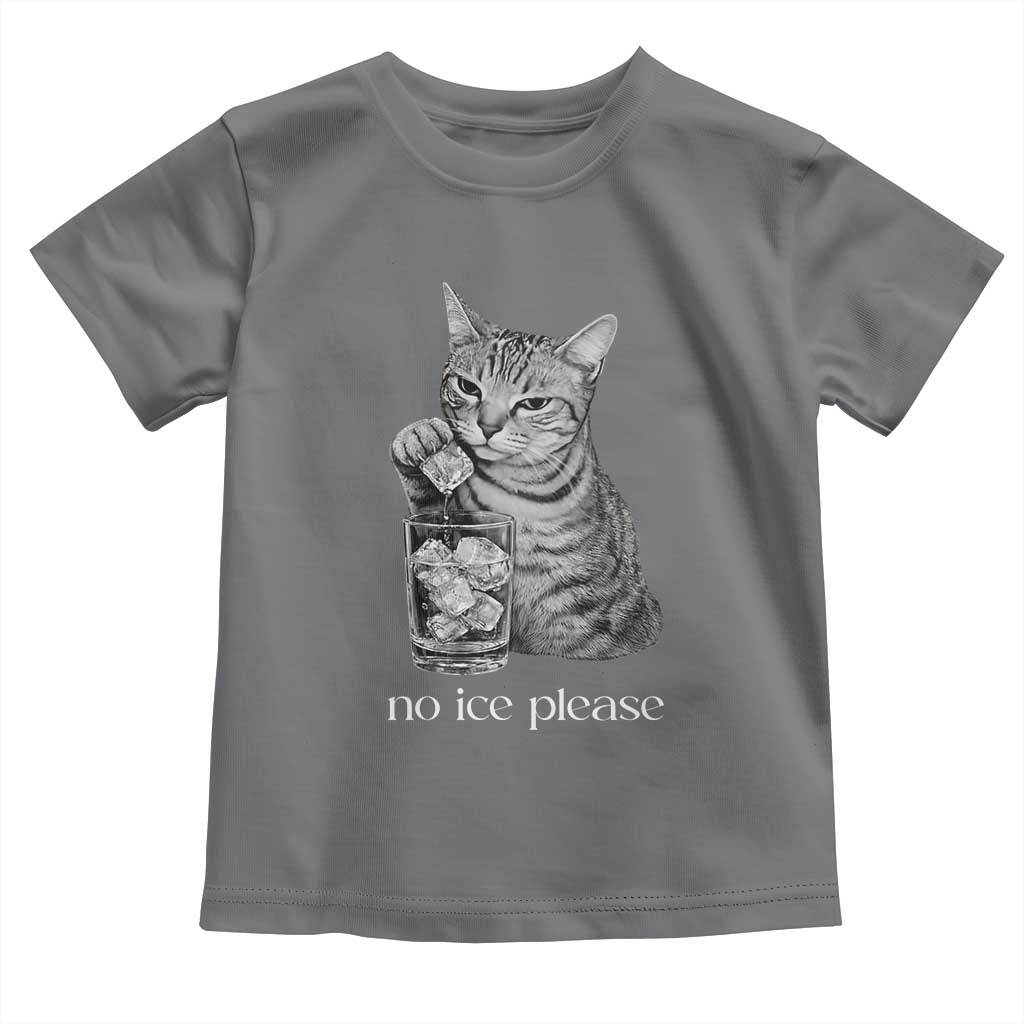 No Ice Please Realistic Angry Cat Graphic Toddler T Shirt Resistance Against Ice Protest