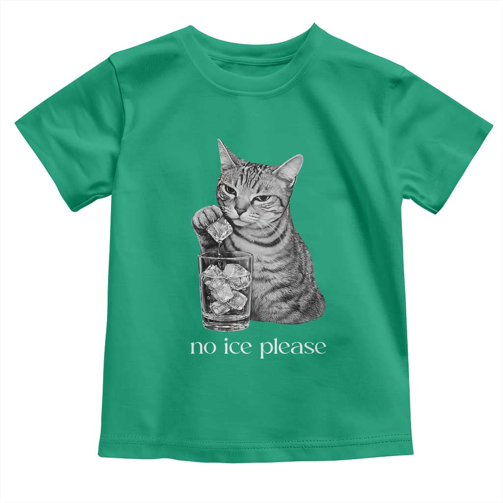 No Ice Please Realistic Angry Cat Graphic Toddler T Shirt Resistance Against Ice Protest