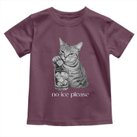 No Ice Please Realistic Angry Cat Graphic Toddler T Shirt Resistance Against Ice Protest