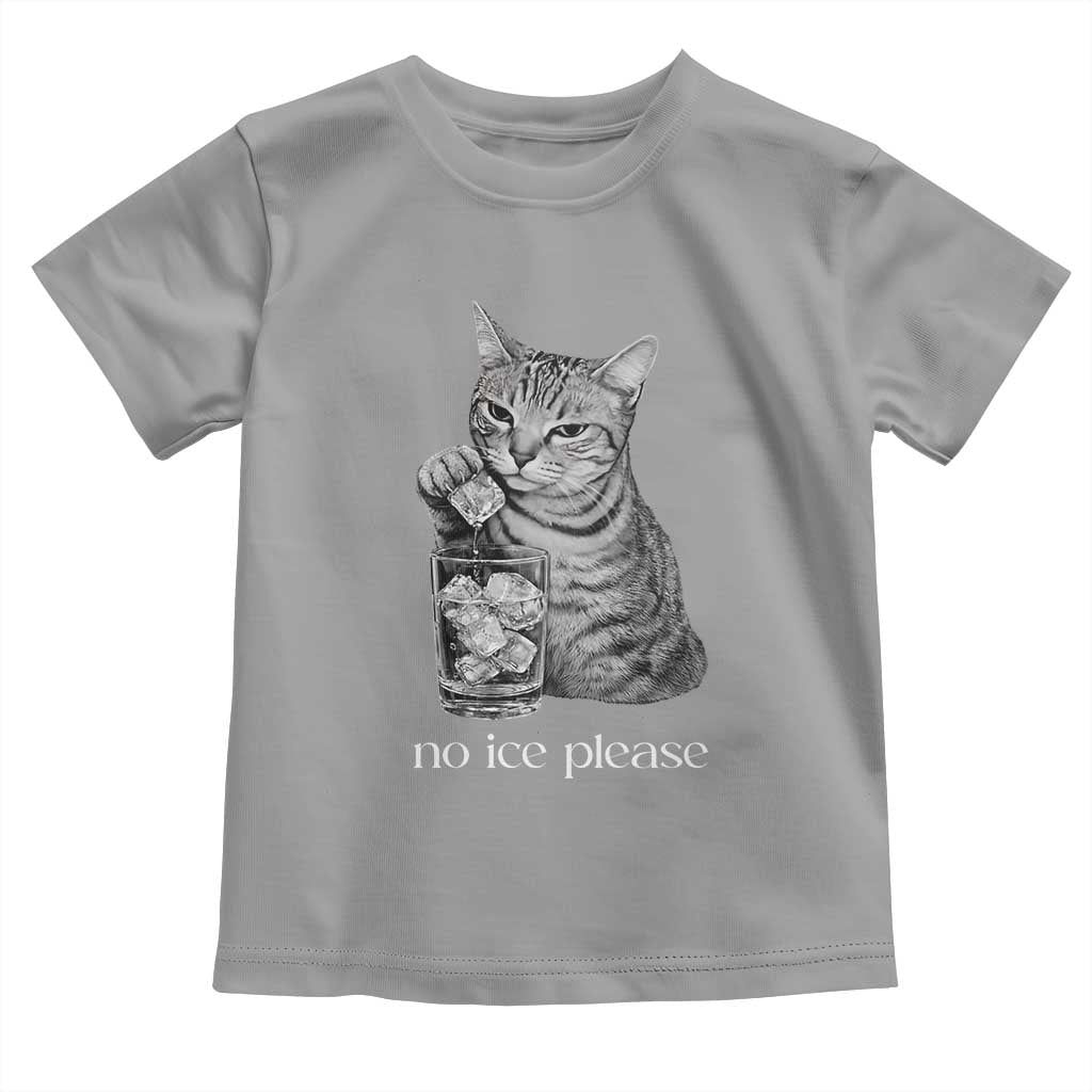 No Ice Please Realistic Angry Cat Graphic Toddler T Shirt Resistance Against Ice Protest