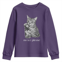 No Ice Please Realistic Angry Cat Graphic Youth Sweatshirt Resistance Against Ice Protest