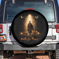 Walk for Peace Lantern Path Spare Tire Cover Monk and Aloka the Dog Spiritual Journey
