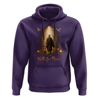 Walk for Peace Lantern Path Hoodie Monk and Aloka the Dog Spiritual Journey