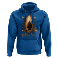 Walk for Peace Lantern Path Hoodie Monk and Aloka the Dog Spiritual Journey