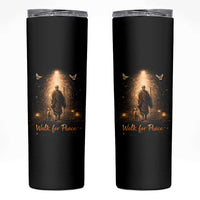 Walk for Peace Lantern Path Skinny Tumbler Monk and Aloka the Dog Spiritual Journey