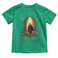 Walk for Peace Lantern Path Toddler T Shirt Monk and Aloka the Dog Spiritual Journey