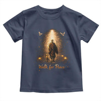 Walk for Peace Lantern Path Toddler T Shirt Monk and Aloka the Dog Spiritual Journey
