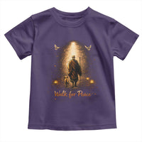 Walk for Peace Lantern Path Toddler T Shirt Monk and Aloka the Dog Spiritual Journey